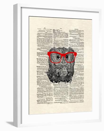 Smarty Owl-Matt Dinniman-Framed Art Print