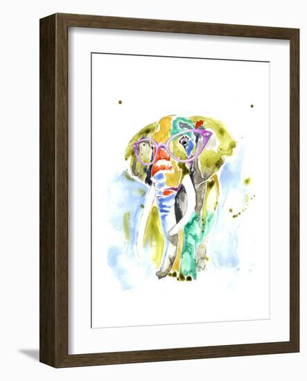 Smarty-Pants Elephant-Jennifer Goldberger-Framed Art Print