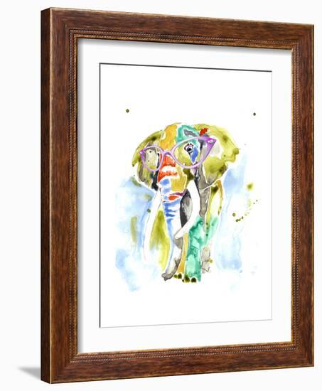 Smarty-Pants Elephant-Jennifer Goldberger-Framed Art Print