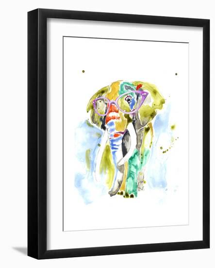 Smarty-Pants Elephant-Jennifer Goldberger-Framed Art Print