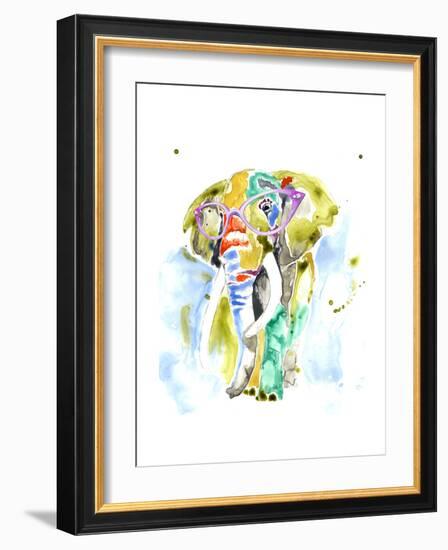 Smarty-Pants Elephant-Jennifer Goldberger-Framed Art Print