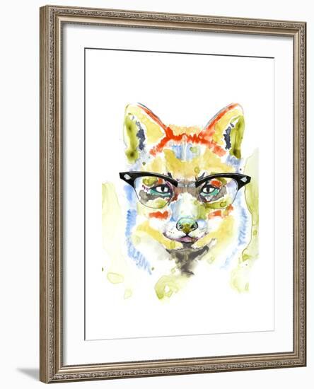 Smarty-Pants Fox-Jennifer Goldberger-Framed Art Print