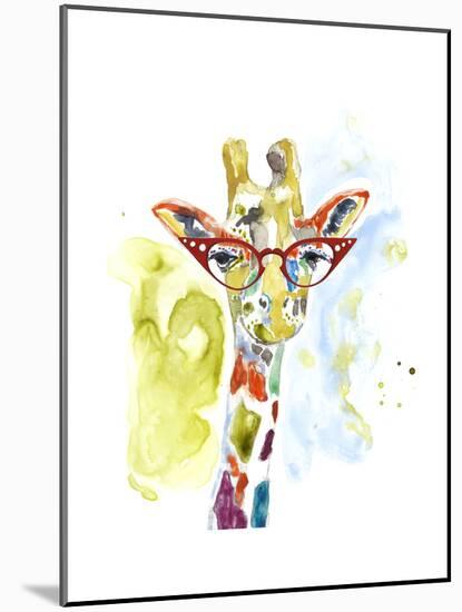 Smarty-Pants Giraffe-Jennifer Goldberger-Mounted Art Print