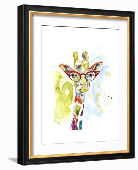 Smarty-Pants Giraffe-Jennifer Goldberger-Framed Art Print