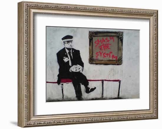 Smash The System-Banksy-Framed Art Print