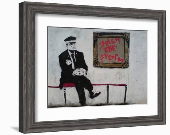 Smash The System-Banksy-Framed Art Print