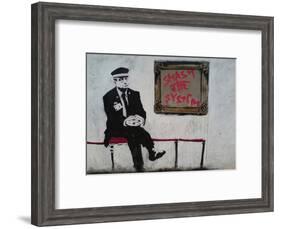 Smash The System-Banksy-Framed Art Print