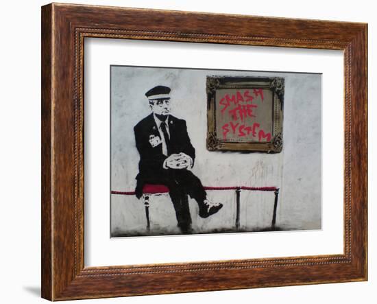 Smash The System-Banksy-Framed Art Print