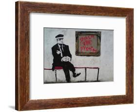 Smash The System-Banksy-Framed Art Print