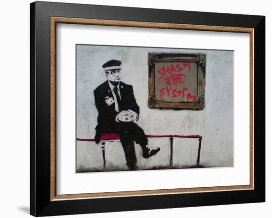 Smash The System-Banksy-Framed Art Print