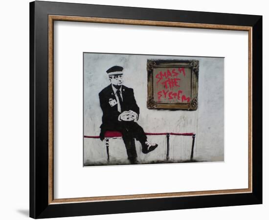 Smash The System-Banksy-Framed Art Print