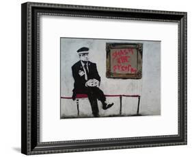 Smash The System-Banksy-Framed Art Print
