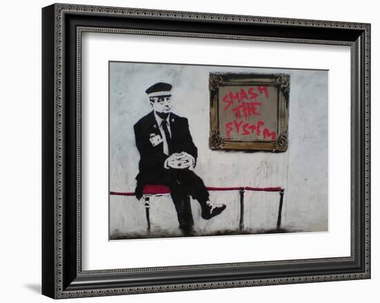 Smash The System-Banksy-Framed Art Print