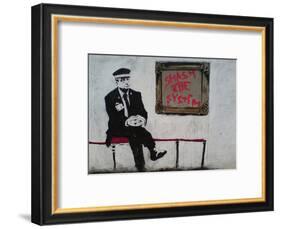 Smash The System-Banksy-Framed Art Print
