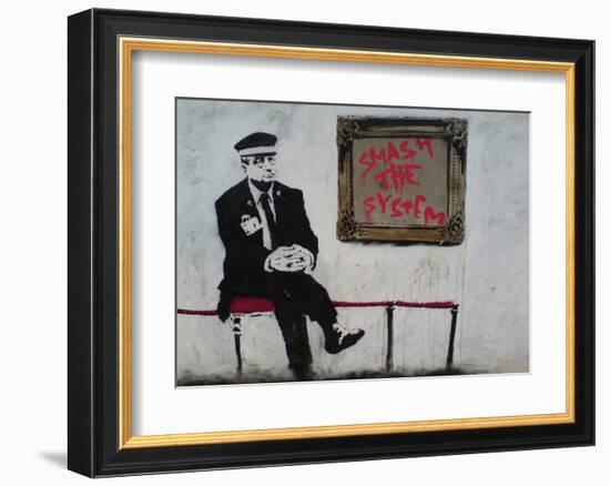 Smash The System-Banksy-Framed Art Print