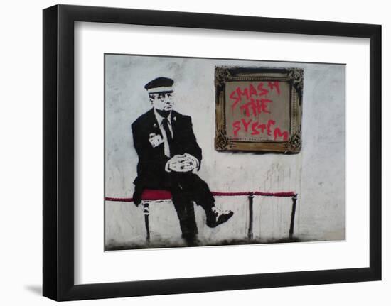 Smash The System-Banksy-Framed Art Print