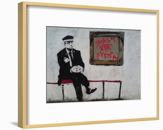 Smash The System-Banksy-Framed Art Print