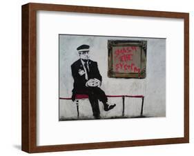 Smash The System-Banksy-Framed Art Print