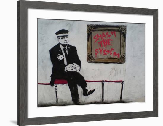 Smash The System-Banksy-Framed Giclee Print