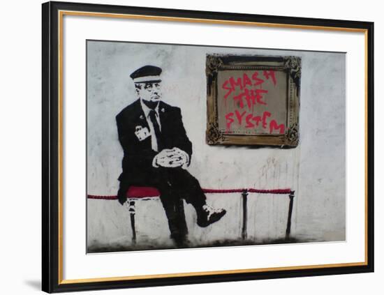 Smash The System-Banksy-Framed Giclee Print