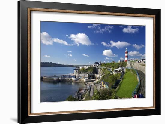 Smeaton's Tower on The Hoe overlooks The Sound, Plymouth, Devon, England, United Kingdom, Europe-Rob Cousins-Framed Photographic Print