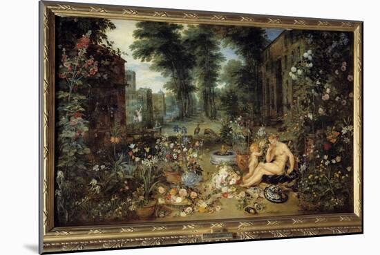 Smell. Allegory of the Five Senses, 17Th Century (Oil on Canvas)-Jan the Elder Brueghel-Mounted Giclee Print