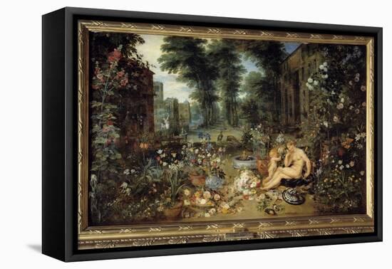 Smell. Allegory of the Five Senses, 17Th Century (Oil on Canvas)-Jan the Elder Brueghel-Framed Premier Image Canvas