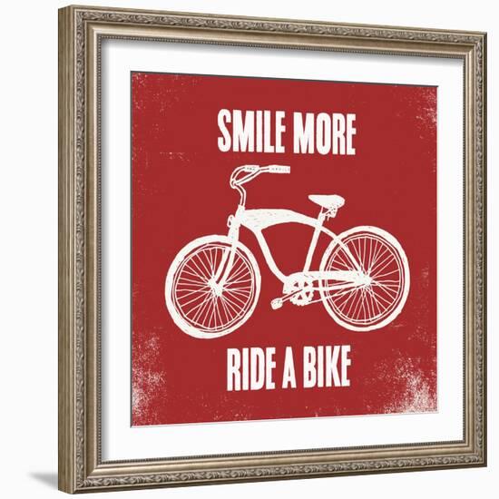 Smile More Ride a Bike-Evangeline Taylor-Framed Art Print