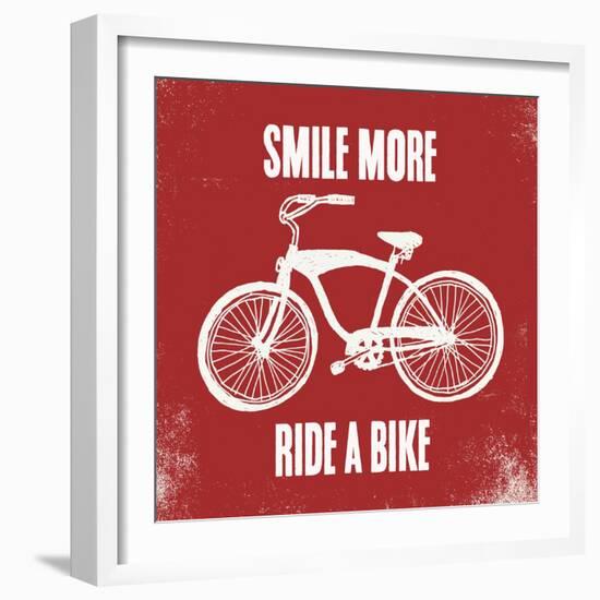 Smile More Ride a Bike-Evangeline Taylor-Framed Art Print