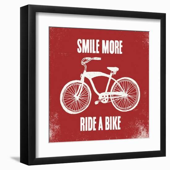 Smile More Ride a Bike-Evangeline Taylor-Framed Art Print