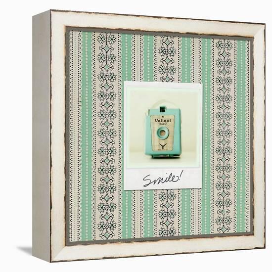 Smile Polaroid-Vicki Dvorak-Framed Stretched Canvas