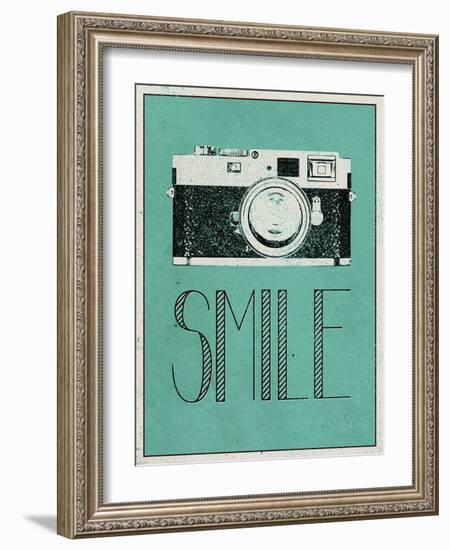 Smile Retro Camera-null-Framed Art Print