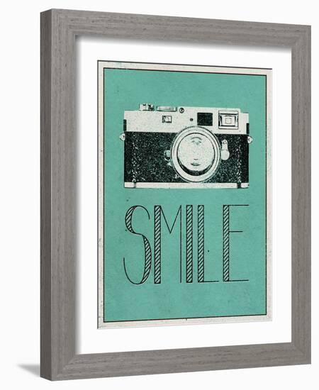 Smile Retro Camera-null-Framed Art Print