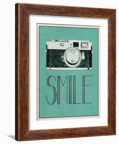 Smile Retro Camera-null-Framed Art Print