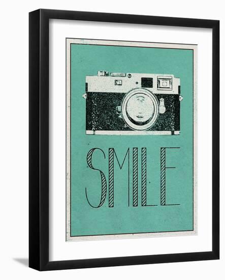 Smile Retro Camera-null-Framed Art Print