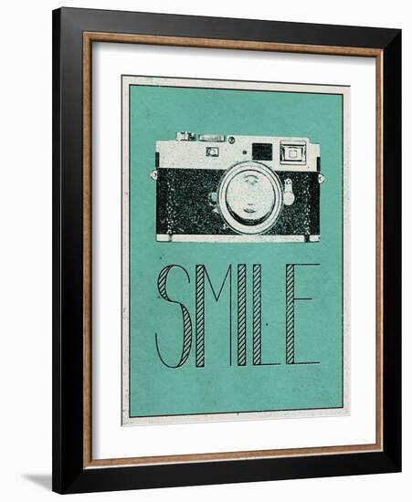 Smile Retro Camera-null-Framed Art Print