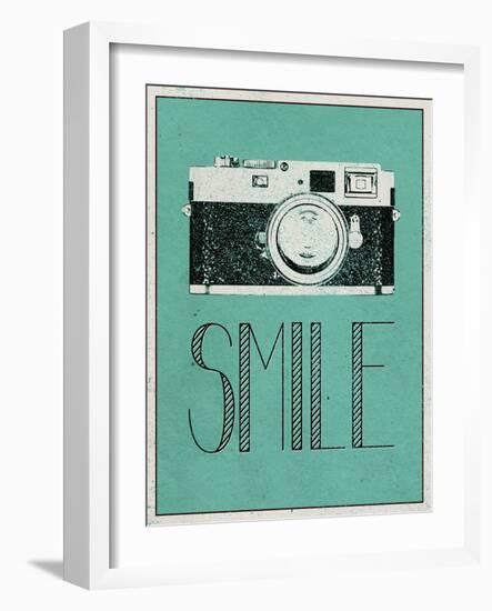 Smile Retro Camera-null-Framed Art Print