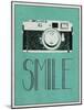 Smile Retro Camera-null-Mounted Art Print