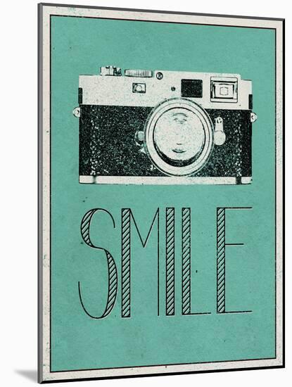 Smile Retro Camera-null-Mounted Art Print