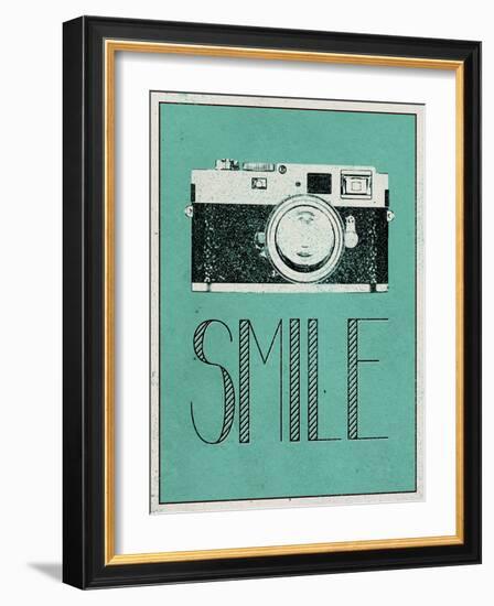 Smile Retro Camera-null-Framed Art Print