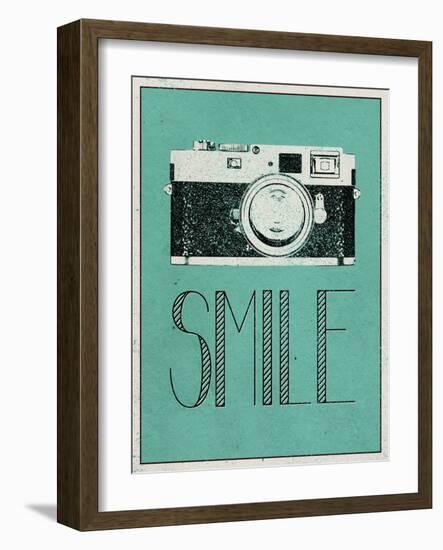 Smile Retro Camera-null-Framed Premium Giclee Print