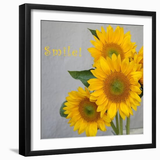 Smile: Sunflower Bouquet-Nicole Katano-Framed Photo