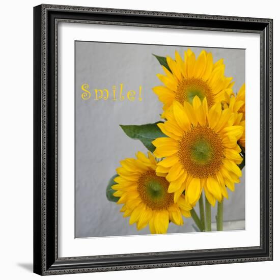 Smile: Sunflower Bouquet-Nicole Katano-Framed Photo