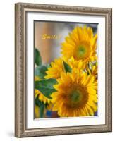 Smile: Sunny Sunflower-Nicole Katano-Framed Photo
