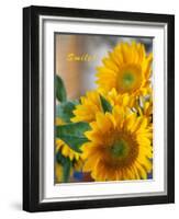 Smile: Sunny Sunflower-Nicole Katano-Framed Photo