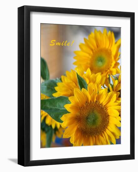 Smile: Sunny Sunflower-Nicole Katano-Framed Photo