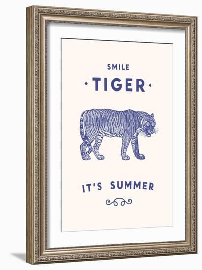 Smile Tiger, 2020 (Digital)-Florent Bodart-Framed Giclee Print