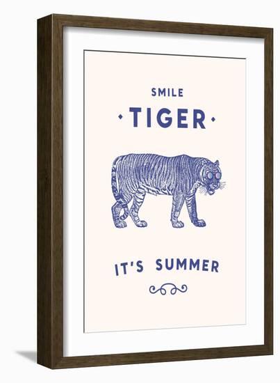 Smile Tiger, 2020 (Digital)-Florent Bodart-Framed Giclee Print