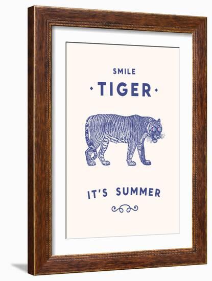 Smile Tiger, 2020 (Digital)-Florent Bodart-Framed Giclee Print