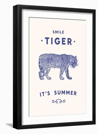 Smile Tiger, 2020 (Digital)-Florent Bodart-Framed Giclee Print